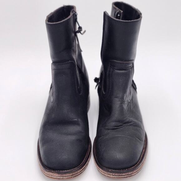 Zodiac Leather Block Heel Black Western Boho Side Zip Boots Womens 9 S0058 - Picture 4 of 10